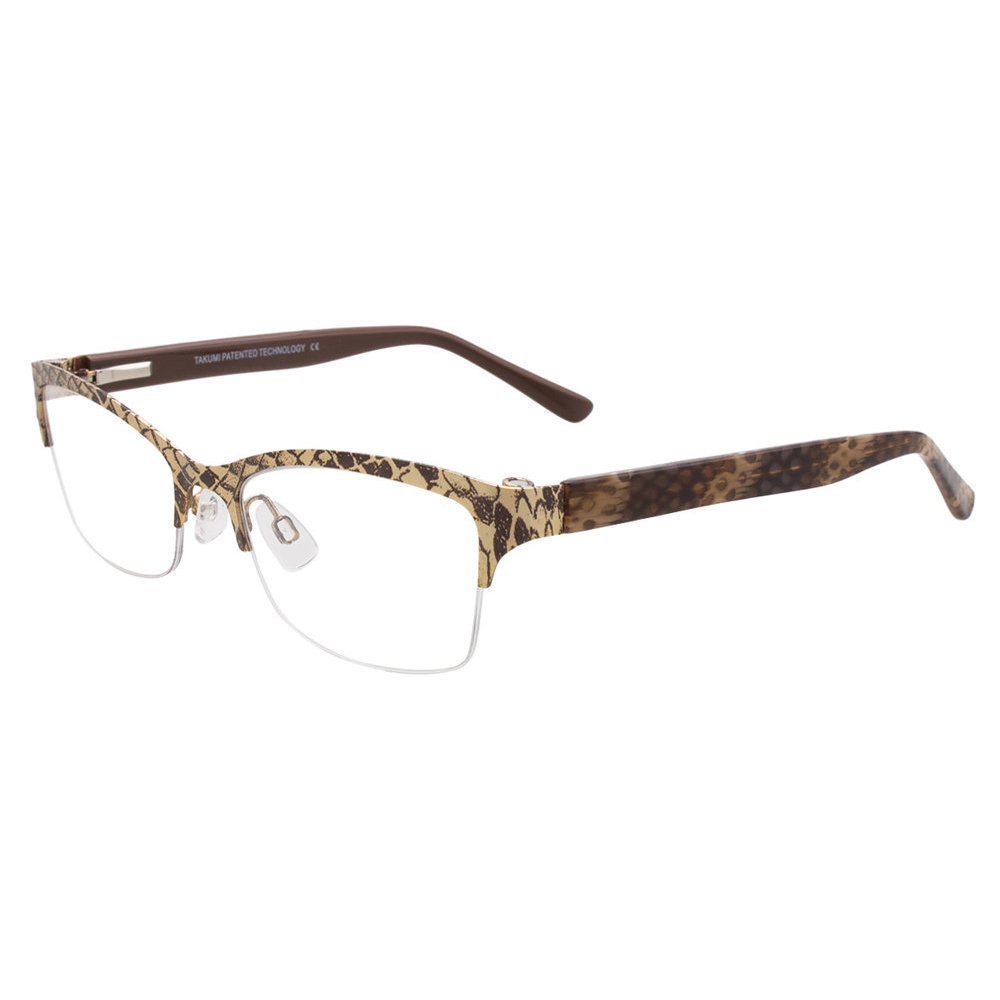 TAKUMI TK972 Eyeglasses 015 Light Gold and Brown 53mm